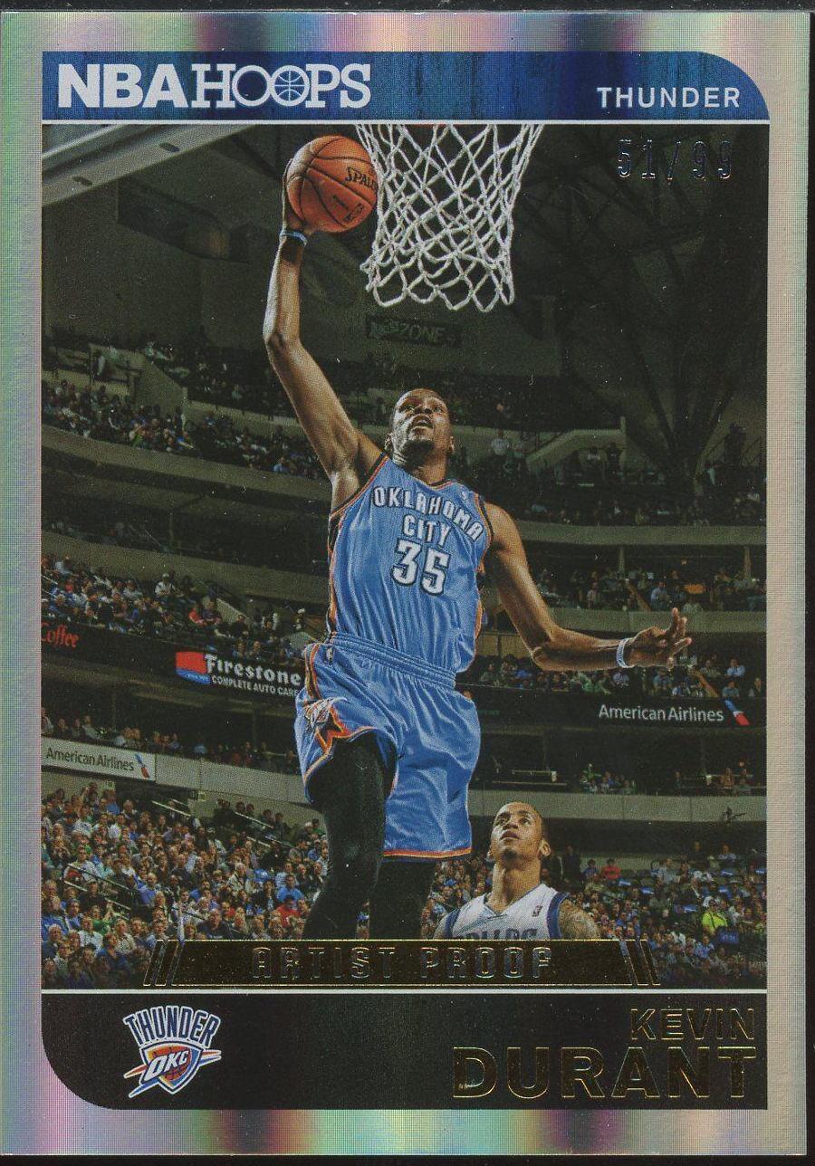 Kevin Durant Artist Proof #212 2014 Panini Hoops Basketball
