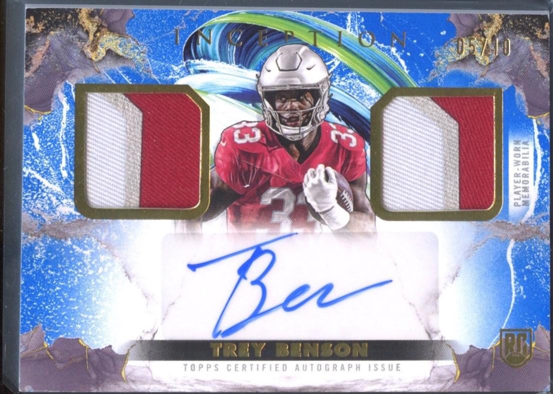 Trey Benson #FFRA-TB Football Cards 2024 Topps Inception Franchise Foundation Relic Autograph