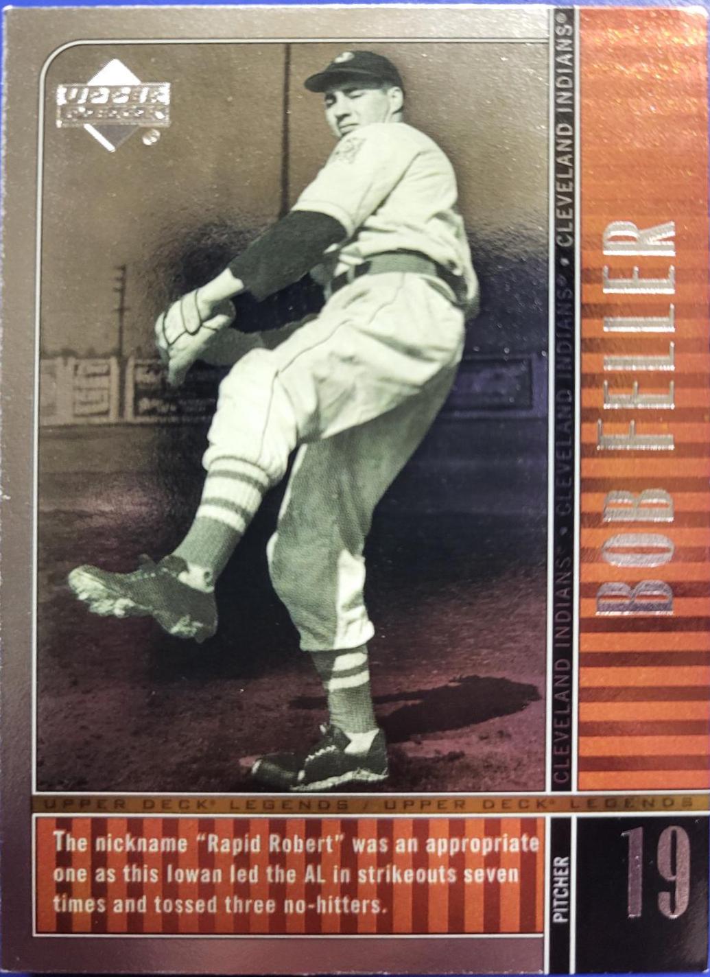 Bob Feller #39 Baseball Cards 2000 Upper Deck Legends
