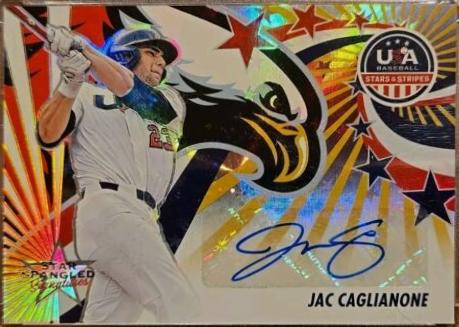 Jac Caglianone #SSS-JC Baseball Cards 2024 Panini Stars & Stripes Star Spangled Signatures