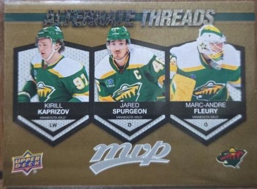 Kirill Kaprizov, Jared Spurgeon, Marc Andre Fleury [Gold] #AT-12