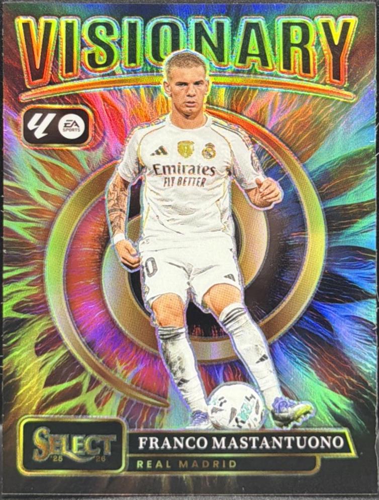Franco Mastantuono #7 2025 Panini Select LA Liga Visionary