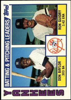 Yankees Leaders Checklist: Don Baylor / Ron Guidry