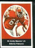 Andy Maurer Football Cards 1972 Sunoco Stamps