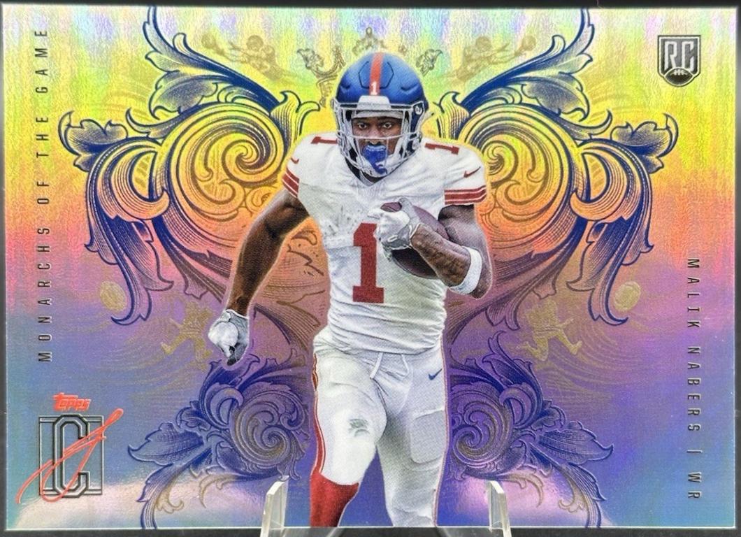 Malik Nabers #MG-7 Football Cards 2024 Topps Signature Class Monarchs Of The Game
