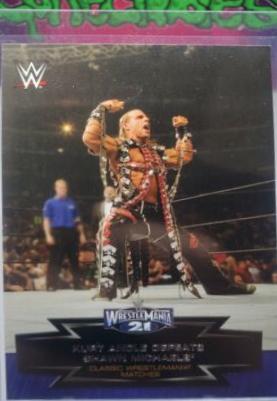Kurt Angle Defeats Shawn Michaels #21 Wrestling Cards 2015 Topps WWE Road to Wrestlemania Classic Matches