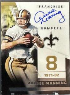 Archie Manning #FN-AM Football Cards 2022 Panini Illusions Franchise Numbers Autographs