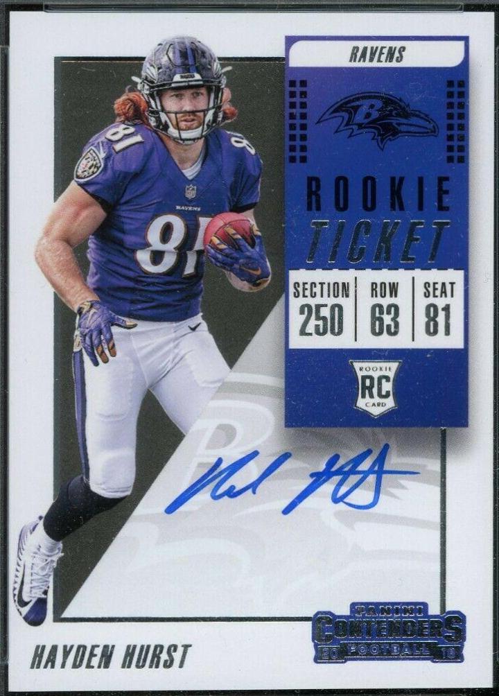 Hayden Hurst #108 Football Cards 2018 Panini Contenders Rookie Ticket