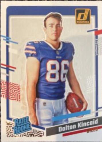 Dalton Kincaid #11 Football Cards 2023 Panini Donruss Rated Rookies Portrait