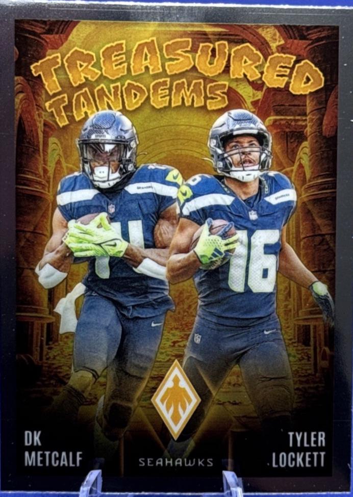 DK Metcalf / Tyler Lockett #TT-SEA Football Cards 2024 Panini Phoenix Treasured Tandems