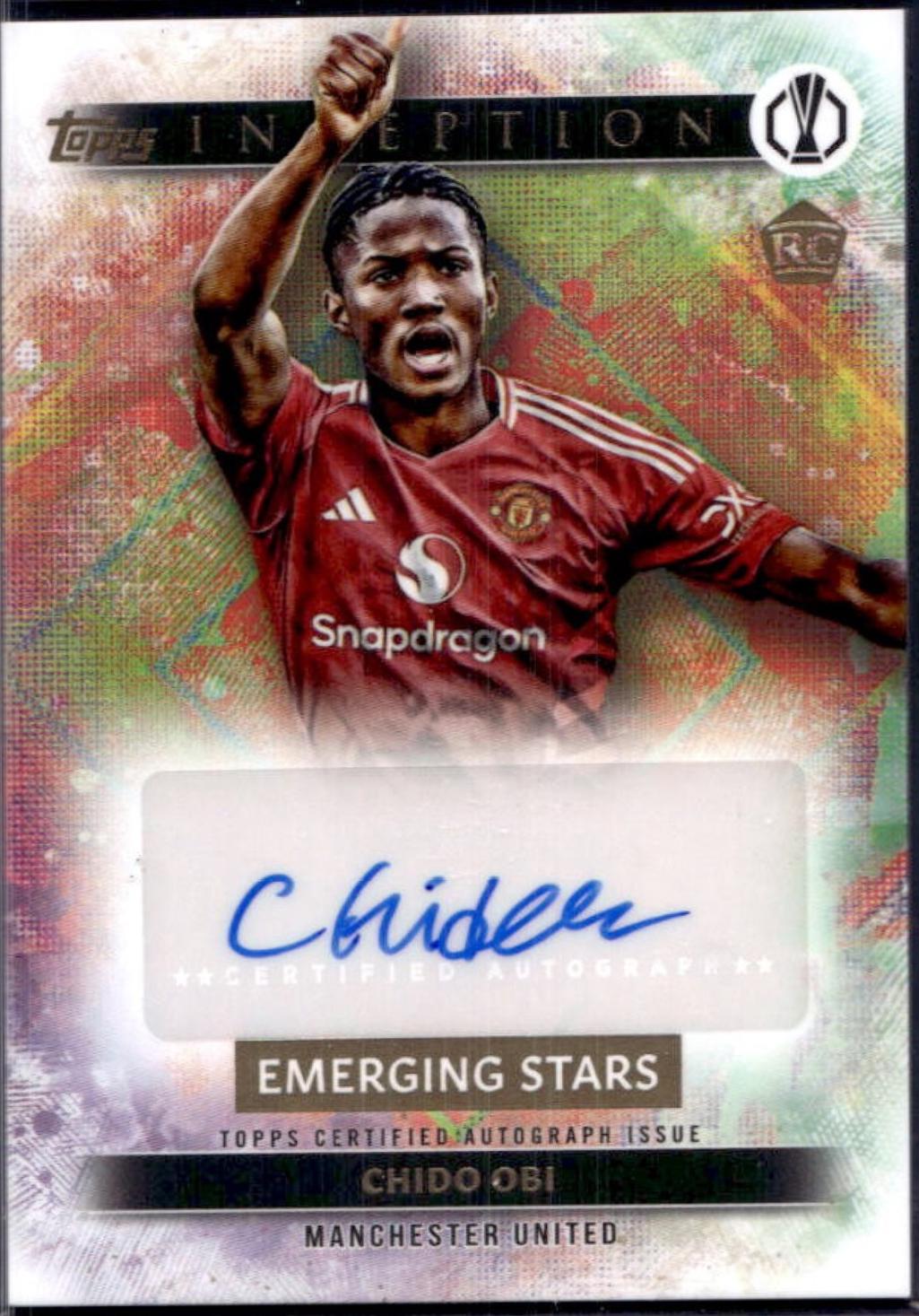 Chido Obi #ESA-CO 2024 Topps Inception UEFA Emerging Stars Autograph