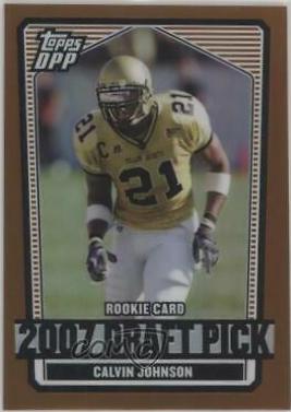 Calvin Johnson #132 Football Cards 2007 Topps Draft Picks & Prospects