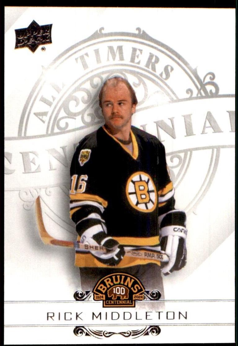 Rick Middleton #100-13 Hockey Cards 2023 Upper Deck Boston Bruins Centennial All-Timers