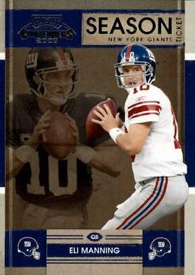 Eli Manning #64 Football Cards 2008 Playoff Contenders