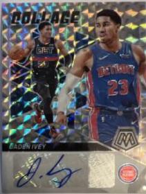Jaden Ivey #6 Basketball Cards 2023 Panini Mosaic Collage Autograph