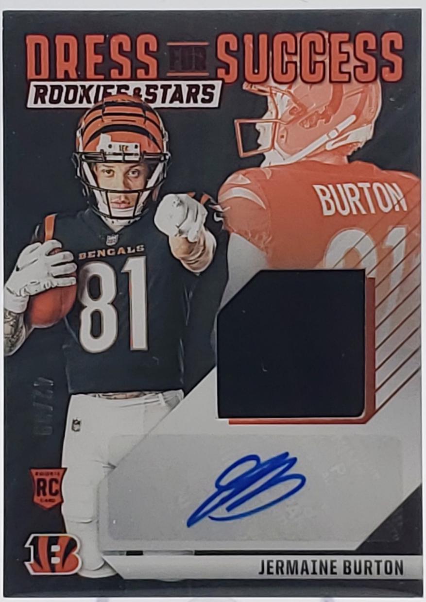 Jermaine Burton #DFS-JBN Football Cards 2024 Panini Rookies & Stars Dress for Success
