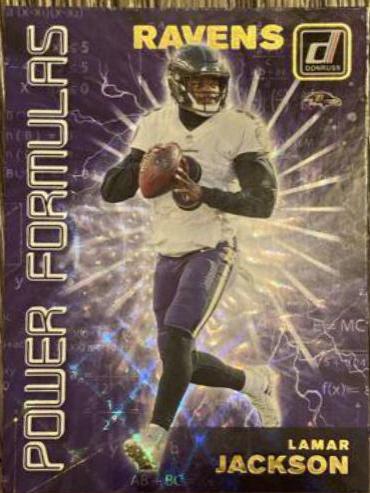 Lamar Jackson #PF 3 Football Cards 2019 Donruss Power Formulas