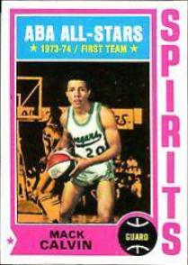 Mack Calvin ABA All-Stars #245 Basketball Cards 1974 Topps