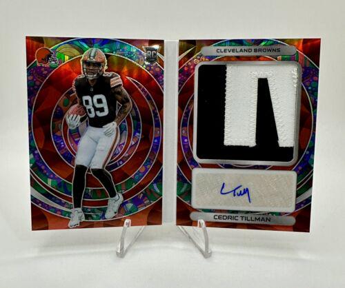 Cedric Tillman #38 Football Cards 2023 Panini Spectra Rookie Autograph Psychedelic