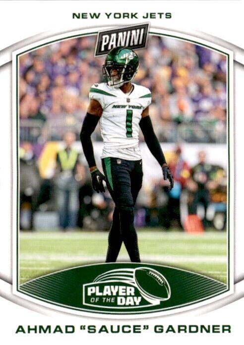 Ahmad Sauce Gardner #9 Football Cards 2023 Panini Player of the Day