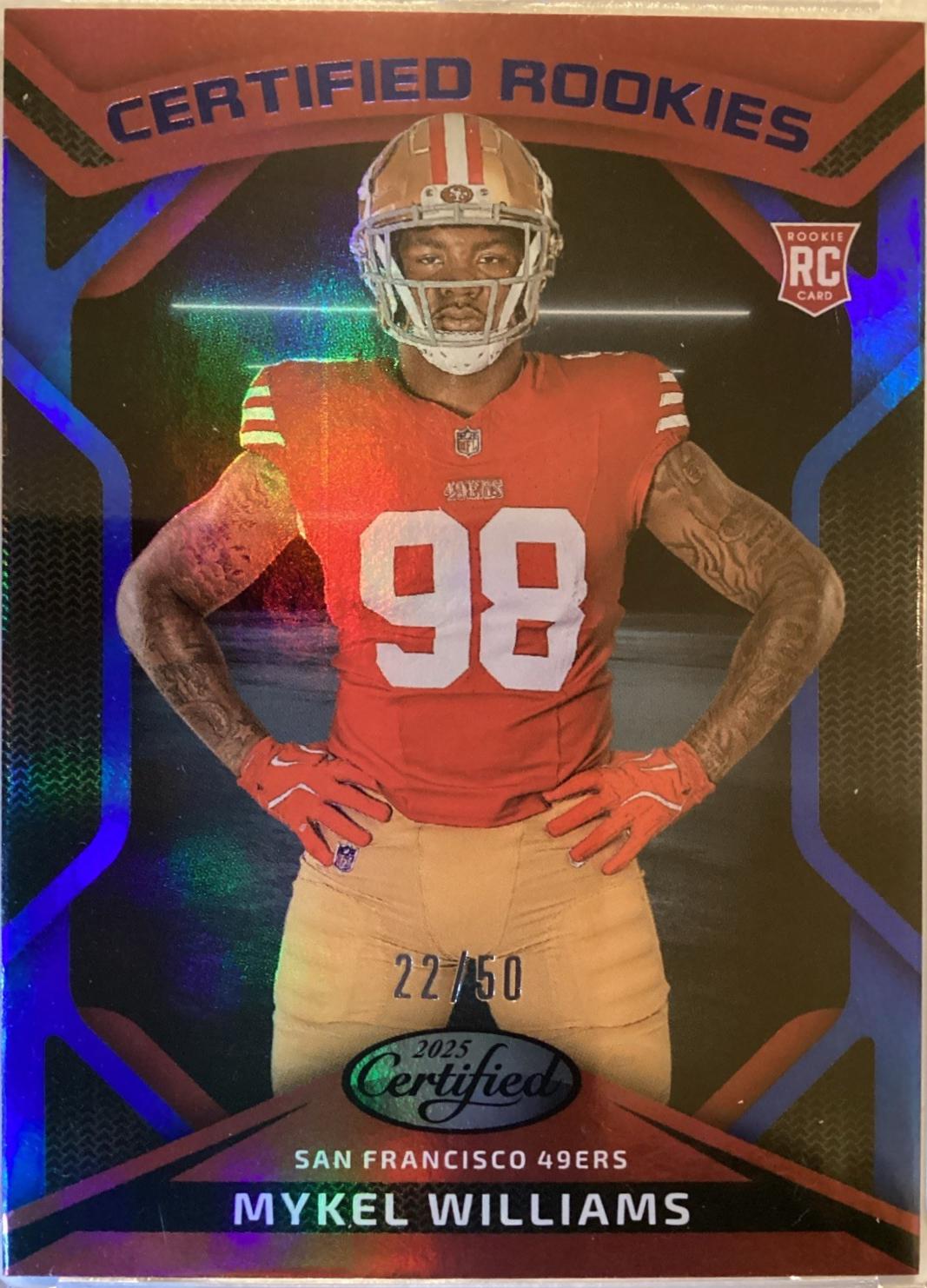 Mykel Williams #CRK-MWS 2025 Panini Certified Rookie Football