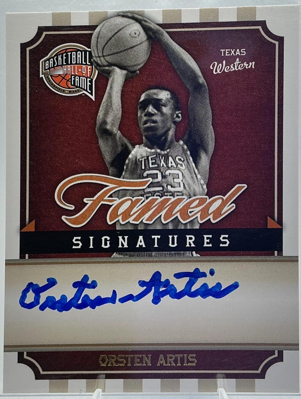 Orsten Artis #OA 2010 Panini Hall Of Fame Famed Signatures Basketball
