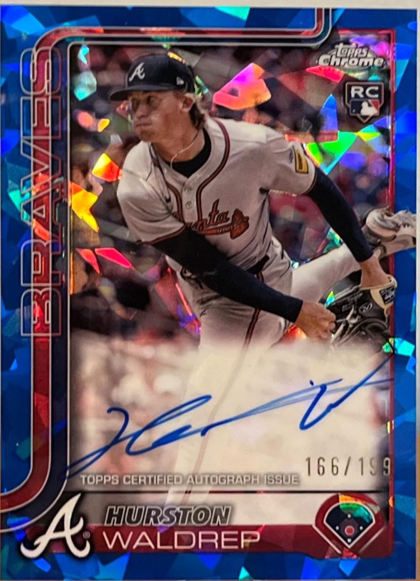 Hurston Waldrep #USA-HW 2025 Topps Chrome Sapphire Update Autograph Baseball