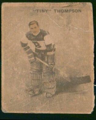 Tiny Thompson #57 Hockey Cards 1933 World Wide Gum Ice Kings