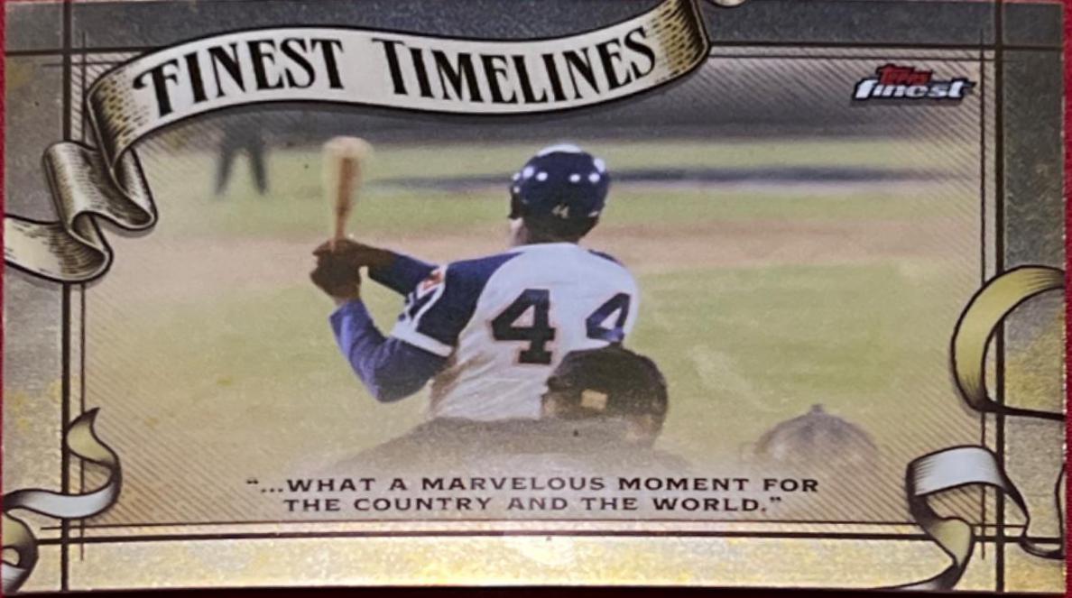 Hank Aaron #FT-1 Baseball Cards 2024 Topps Finest Timeline
