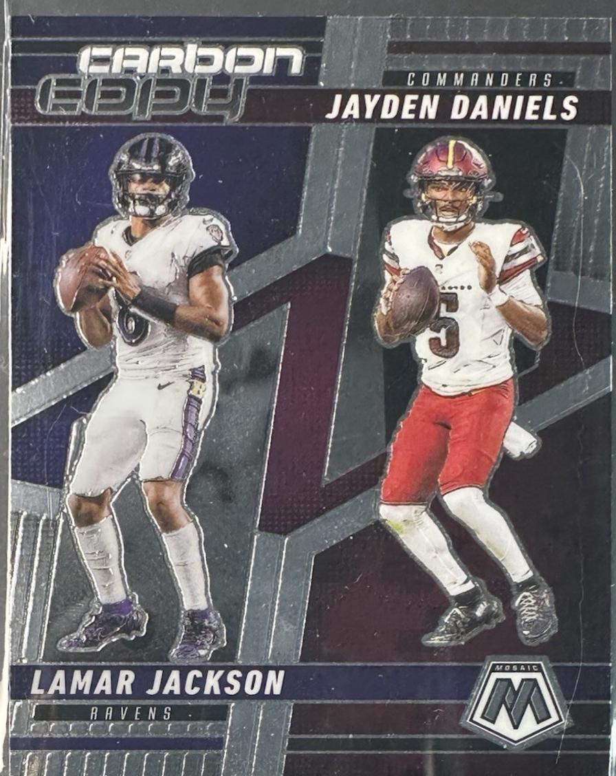 Jayden Daniels/Lamar Jackson #6 Prices | 2025 Panini Mosaic Carbon
