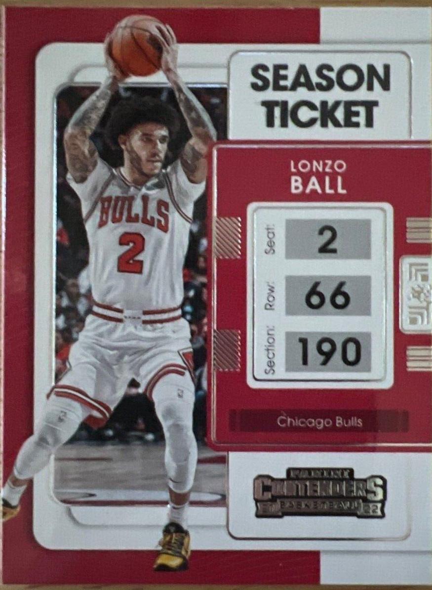 Lonzo Ball #36 Basketball Cards 2021 Panini Contenders