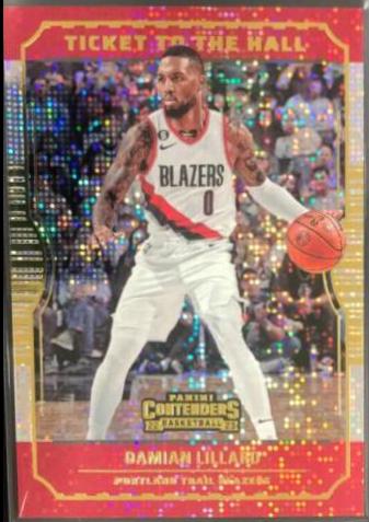 Damian Lillard #4 Basketball Cards 2022 Panini Contenders Ticket to the Hall