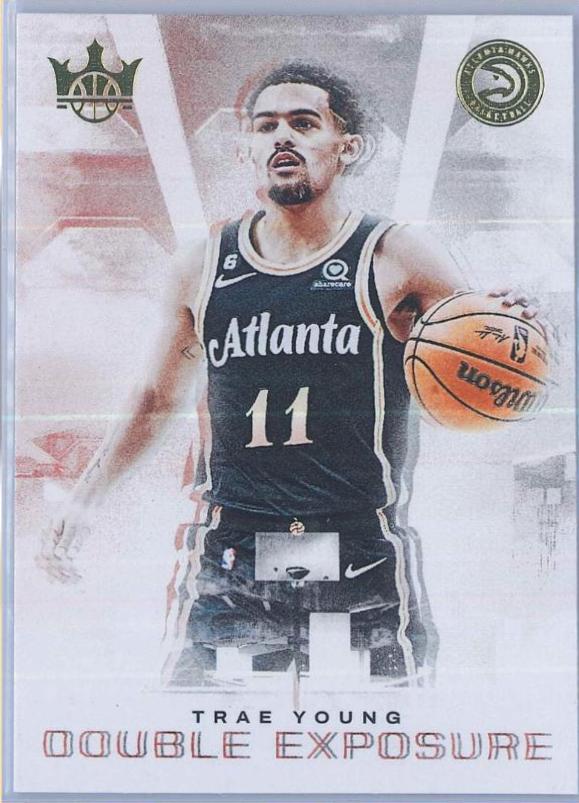 Trae Young #13 Basketball Cards 2022 Panini Court Kings Double Exposure