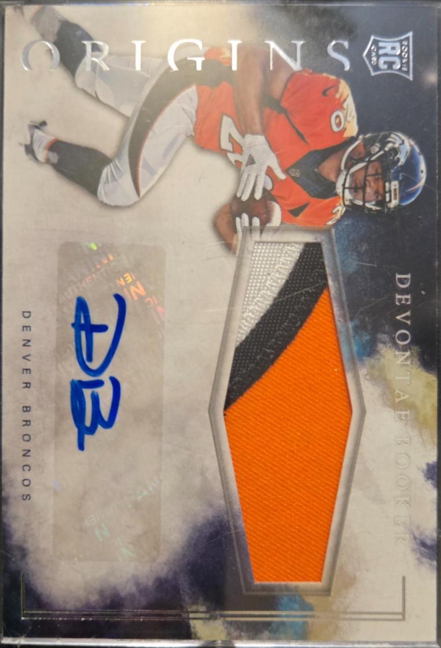 Devontae Booker #RJPA-DB Football Cards 2016 Panini Origins Rookie Jumbo Patch Autographs