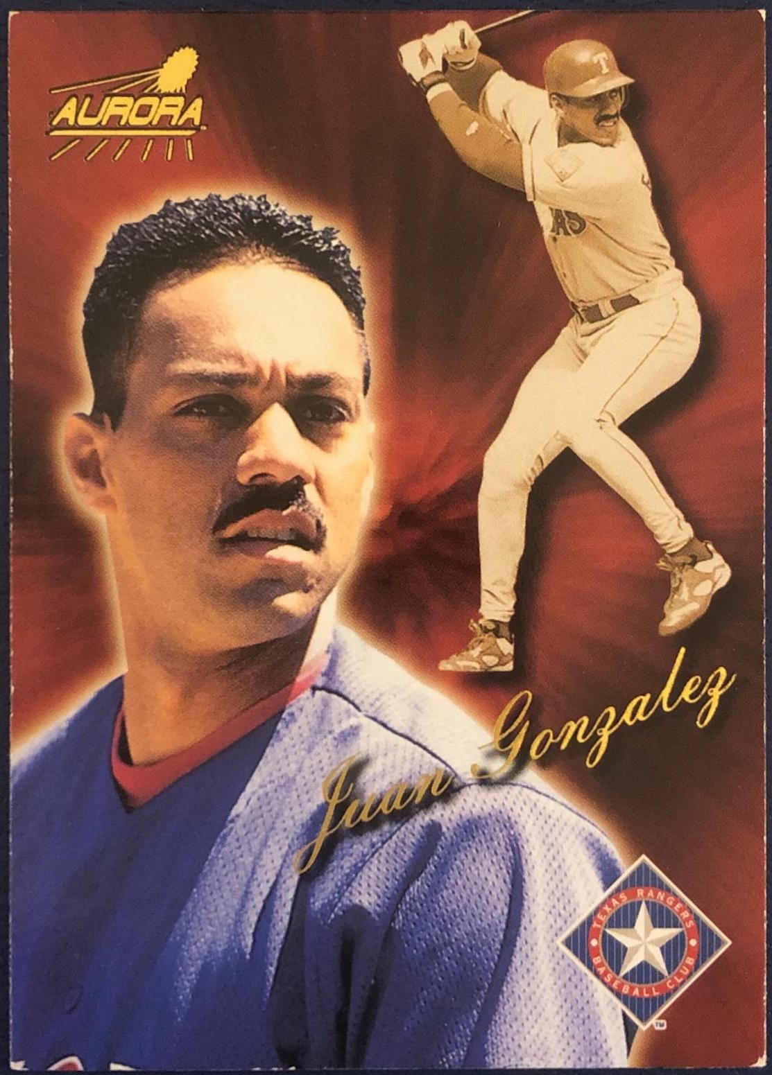 JUAN GONZALEZ #189 Baseball Cards 1999 Pacific Aurora