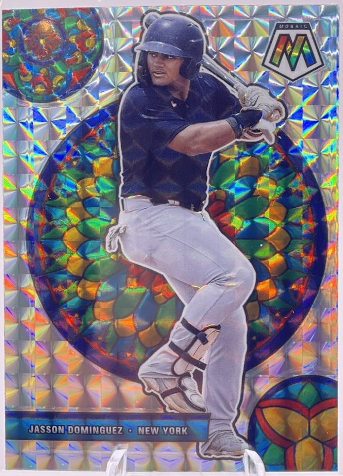 Jasson Dominguez #GM-28 Baseball Cards 2022 Panini Mosaic Glass