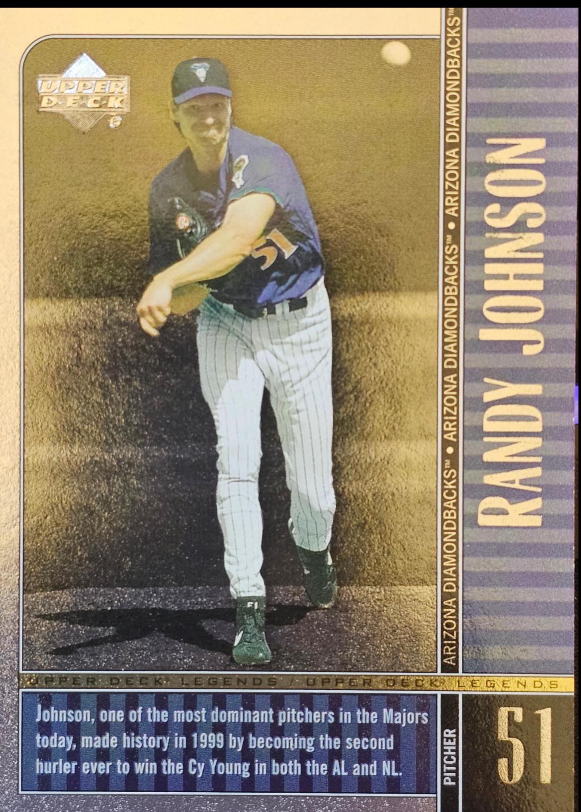 Randy Johnson #25 Baseball Cards 2000 Upper Deck Legends