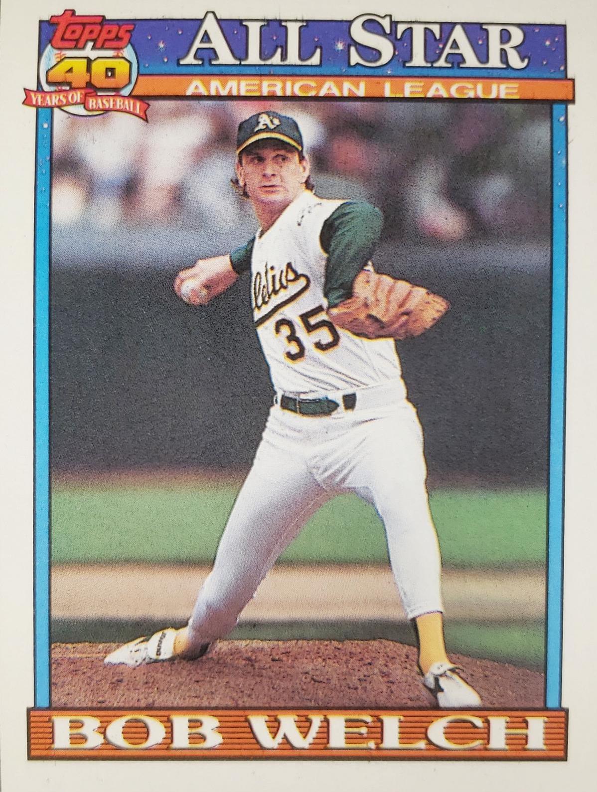 Bob Welch #394 Baseball Cards 1991 Topps