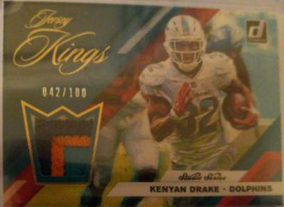 Kenyan Drake #JK 19 Football Cards 2019 Donruss Jersey Kings