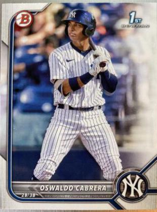 Oswaldo Cabrera #BP-17 Baseball Cards 2022 Bowman Paper Prospects