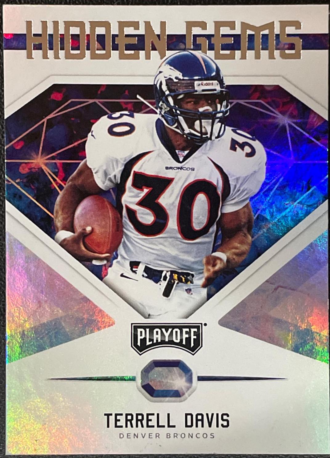 Terrell Davis #5 Football Cards 2018 Panini Playoff Hidden Gems