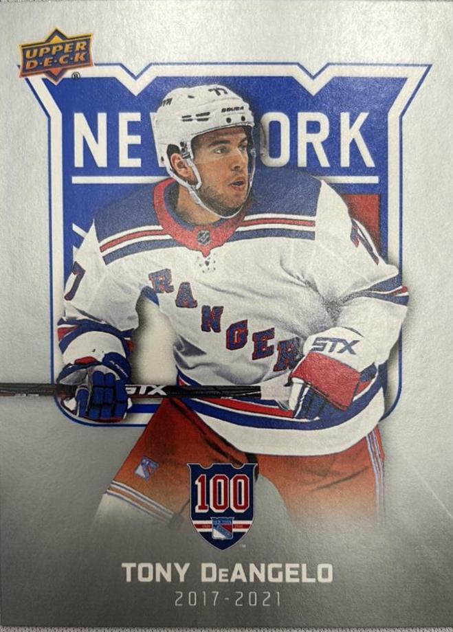 Tony DeAngelo #89 2025-26 Upper Deck New York Rangers Centennial Hockey