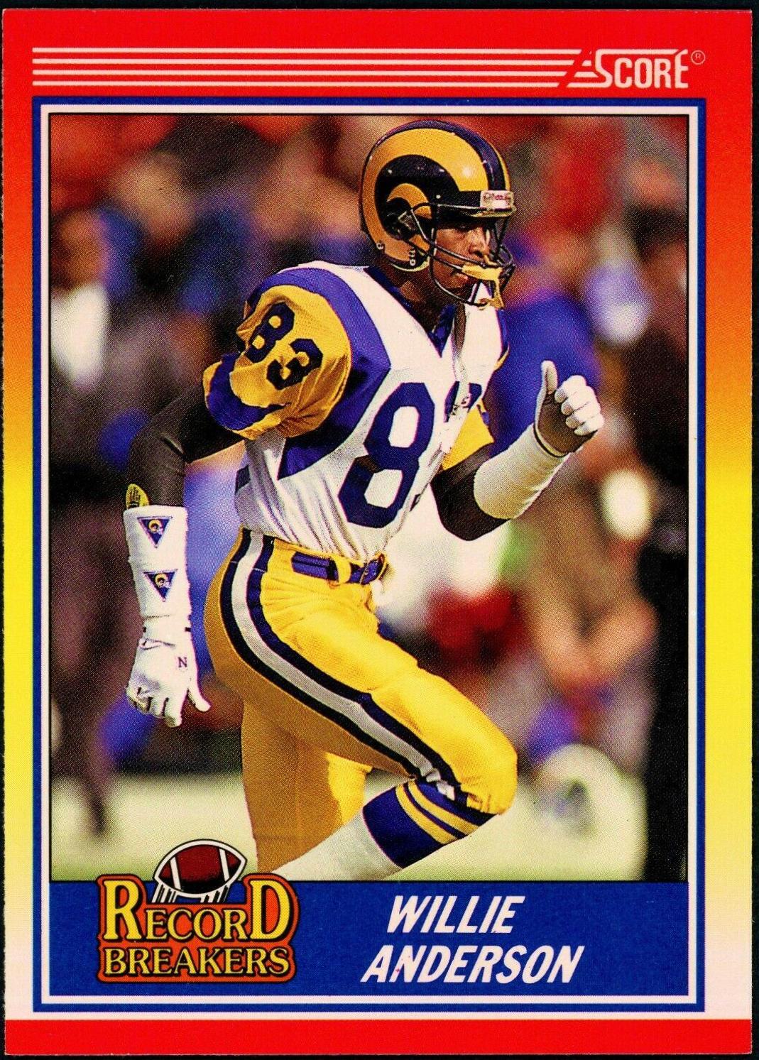 Willie Anderson #593 Football Cards 1990 Panini Score