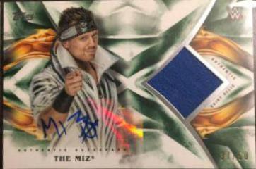 The Miz #UAR-TM Wrestling Cards 2019 Topps WWE Undisputed Auto Relic