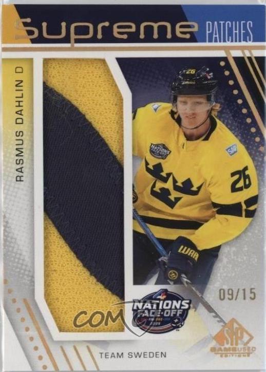 Rasmus Dahlin #SP4N-RD 2025-26 SP Game Used Hockey 2025 4 Nations Face-Off Supreme Patches