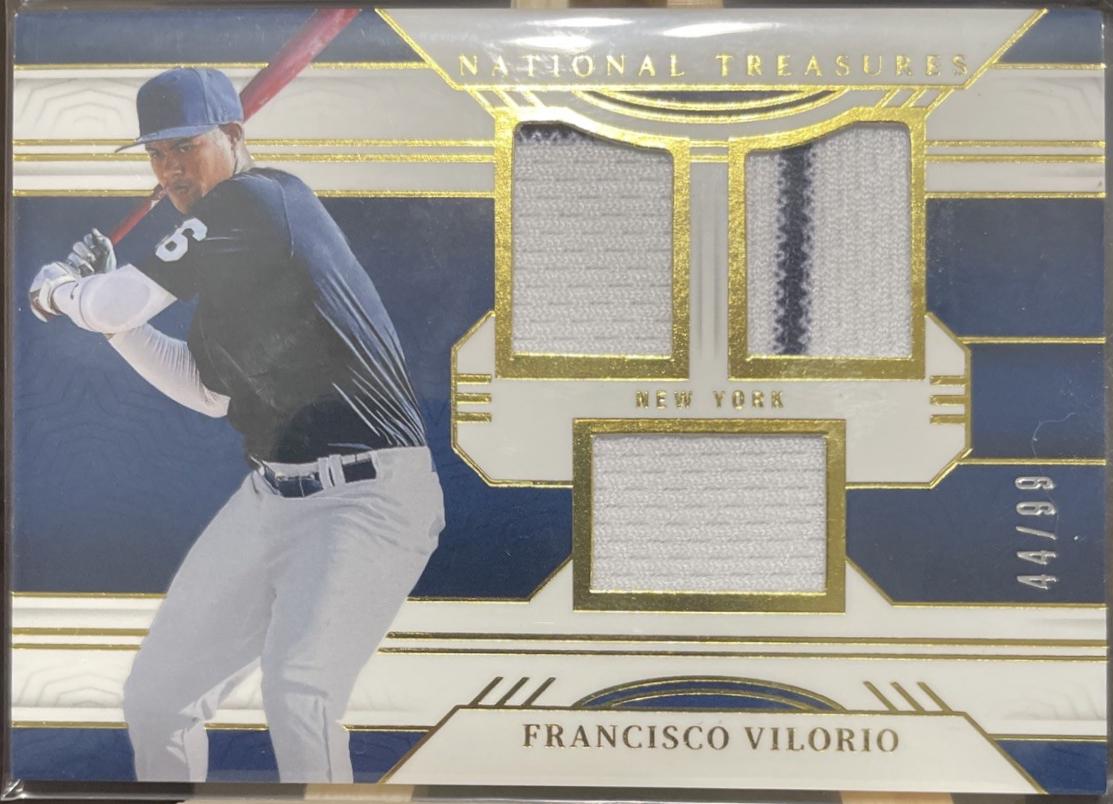 Francisco Vilorio #18 2024 Panini National Treasures Game Gear Swatches Trio Baseball