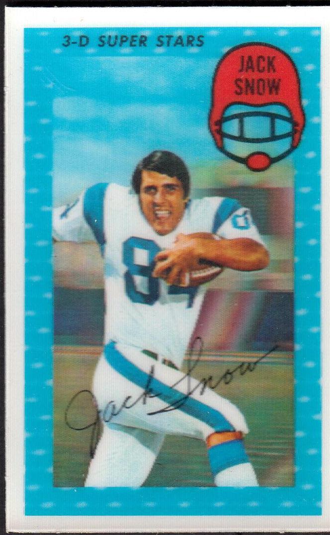 Jack Snow #7 Football Cards 1971 Kellogg's
