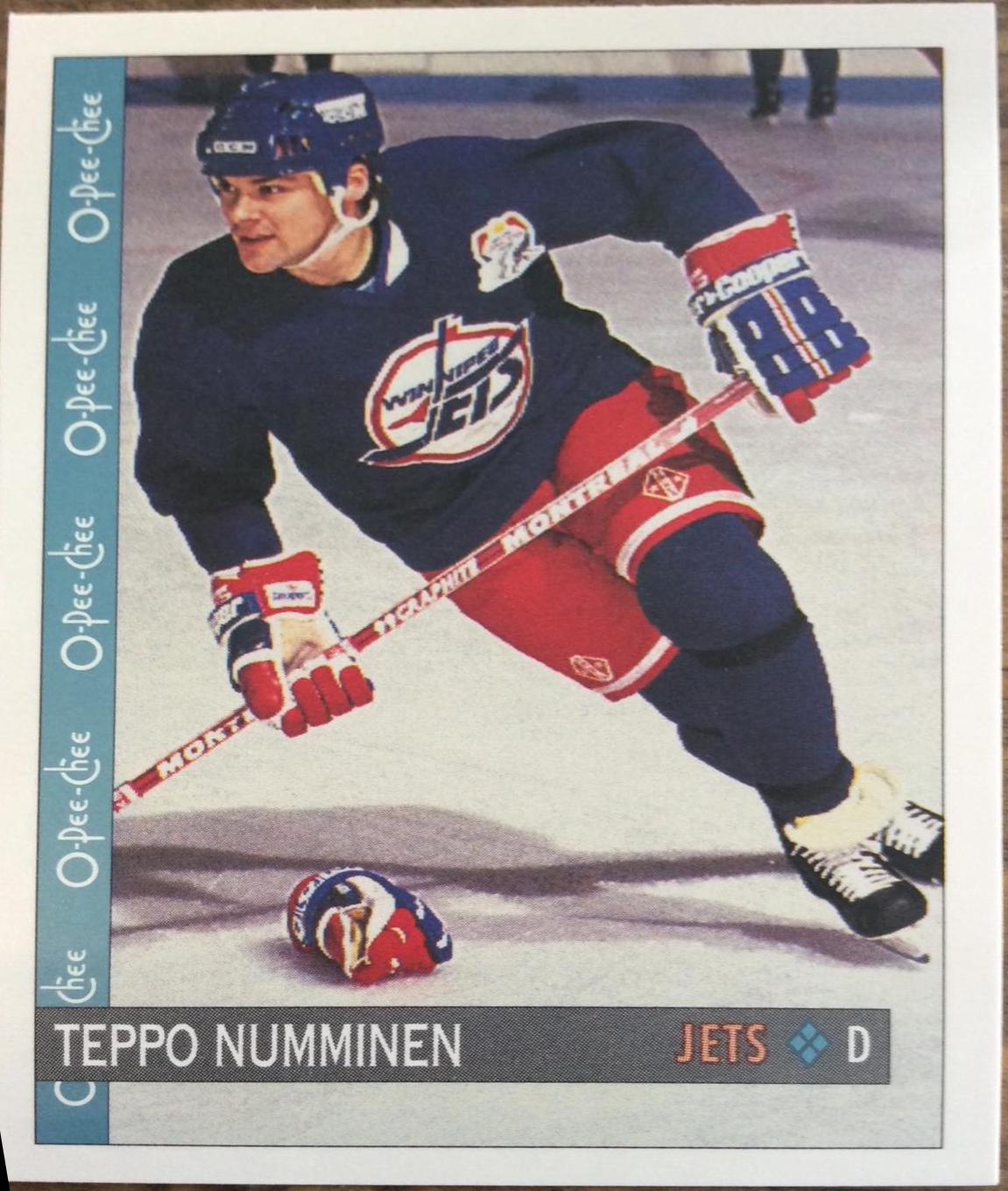 Teppo Numminen #4 Hockey Cards 1992 O-Pee-Chee