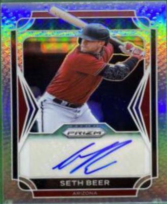 Seth Beer #8 Baseball Cards 2021 Panini Prizm Draft Picks Autographs