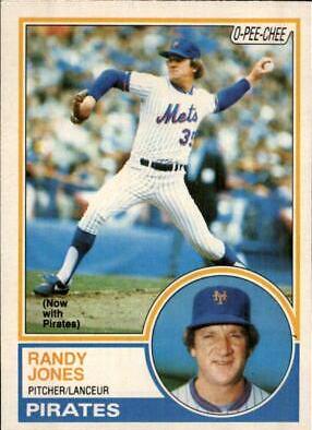 Randy Jones #29 Baseball Cards 1983 O Pee Chee